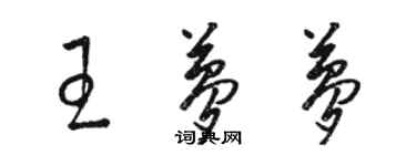 駱恆光王夢夢草書個性簽名怎么寫