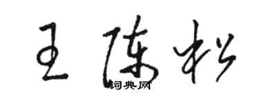 駱恆光王陳松草書個性簽名怎么寫