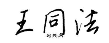 王正良王同法行書個性簽名怎么寫