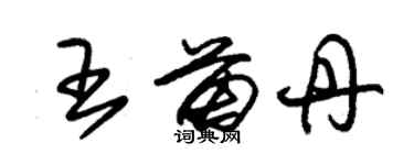 朱錫榮王苗丹草書個性簽名怎么寫