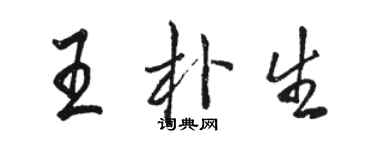 駱恆光王朴生行書個性簽名怎么寫