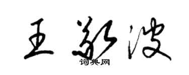 梁錦英王敬波草書個性簽名怎么寫