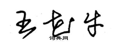 朱錫榮王花牛草書個性簽名怎么寫