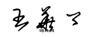 朱錫榮王華卿草書個性簽名怎么寫