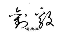 梁錦英劉毅草書個性簽名怎么寫