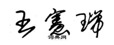 朱錫榮王憲瑞草書個性簽名怎么寫