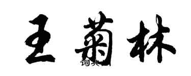 胡問遂王菊林行書個性簽名怎么寫