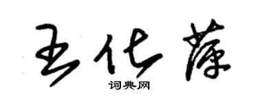 朱錫榮王化萍草書個性簽名怎么寫