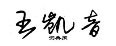 朱錫榮王凱音草書個性簽名怎么寫