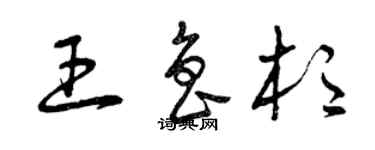 曾慶福王魯杉草書個性簽名怎么寫