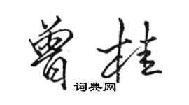 駱恆光曾桂行書個性簽名怎么寫