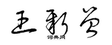 曾慶福王新曾草書個性簽名怎么寫