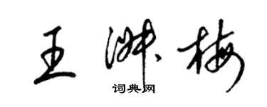 梁錦英王淑梅草書個性簽名怎么寫