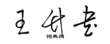 駱恆光王竹書草書個性簽名怎么寫