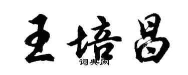 胡問遂王培昌行書個性簽名怎么寫