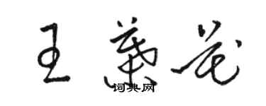 駱恆光王葉花草書個性簽名怎么寫