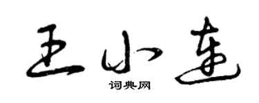 曾慶福王小連草書個性簽名怎么寫