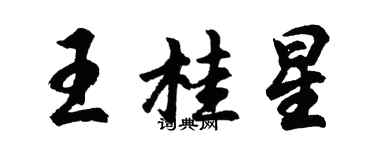 胡問遂王桂星行書個性簽名怎么寫