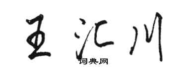 駱恆光王匯川行書個性簽名怎么寫