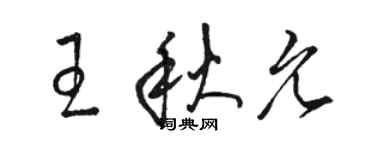 駱恆光王秋允草書個性簽名怎么寫