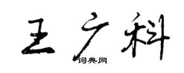 曾慶福王廣科行書個性簽名怎么寫