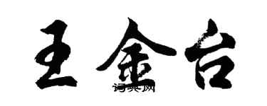 胡問遂王金台行書個性簽名怎么寫
