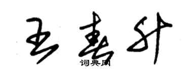 朱錫榮王春升草書個性簽名怎么寫