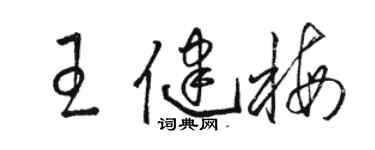 駱恆光王健梅草書個性簽名怎么寫