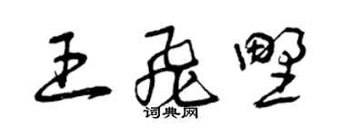 曾慶福王飛野草書個性簽名怎么寫