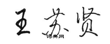 駱恆光王蘇賢行書個性簽名怎么寫