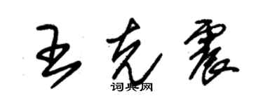 朱錫榮王克震草書個性簽名怎么寫