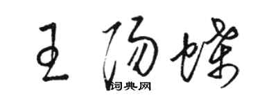 駱恆光王陽蝶草書個性簽名怎么寫