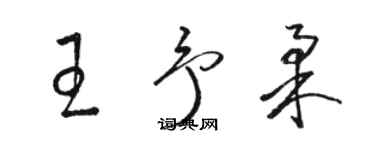 駱恆光王予柔草書個性簽名怎么寫