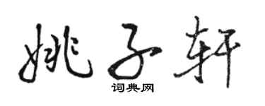 駱恆光姚子軒行書個性簽名怎么寫