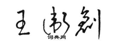 駱恆光王衛創草書個性簽名怎么寫