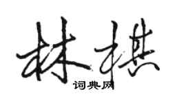 駱恆光林棋行書個性簽名怎么寫