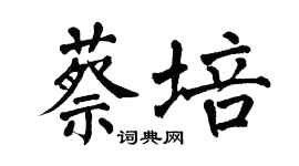 翁闓運蔡培楷書個性簽名怎么寫