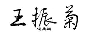 曾慶福王振菊行書個性簽名怎么寫