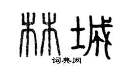 曾慶福林城篆書個性簽名怎么寫