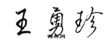 駱恆光王勇珍行書個性簽名怎么寫