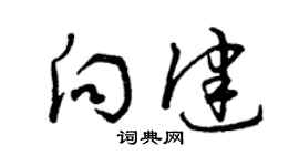 曾慶福向健草書個性簽名怎么寫