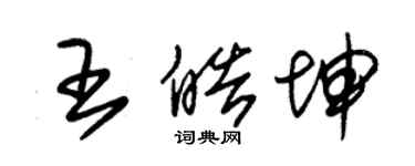 朱錫榮王皓坤草書個性簽名怎么寫