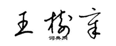 梁錦英王樹章草書個性簽名怎么寫