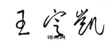 駱恆光王定凱草書個性簽名怎么寫