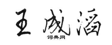 駱恆光王成滔行書個性簽名怎么寫