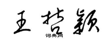 梁錦英王哲穎草書個性簽名怎么寫