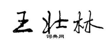 曾慶福王壯林行書個性簽名怎么寫
