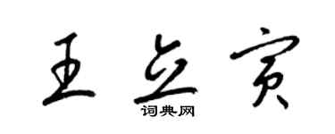 梁錦英王立寅草書個性簽名怎么寫