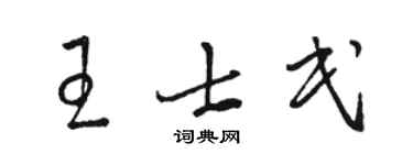 駱恆光王士民草書個性簽名怎么寫