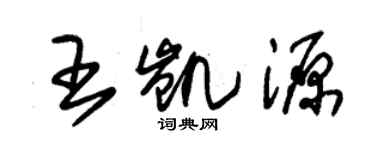 朱錫榮王凱源草書個性簽名怎么寫